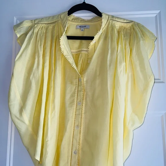Madewell size small yellow billowy flow top - now in stores - Picture 7 of 12